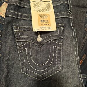True Religion Women's Dark Blue Boot Cut Jeans - early 2000s NWT